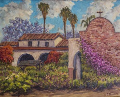 San Juan Capistrano Mission,2005,oil,16x20